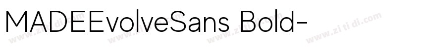 MADEEvolveSans Bold字体转换